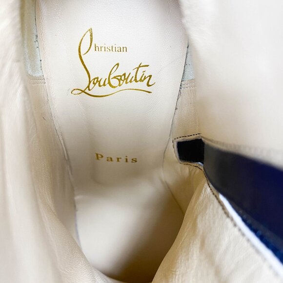 Louboutin Castarika Navy Suede Ankle Boots - Picture 8 of 9
